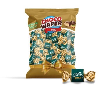 Choco Wafer Compound Coated Peanut Cream Filled Wafer Bag
